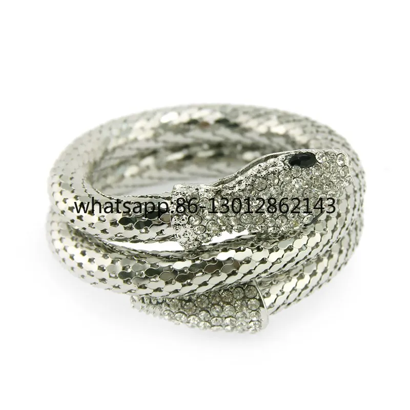 Snake bracelet exaggerated fashion multi-layer full diamond snake bracelet arm
