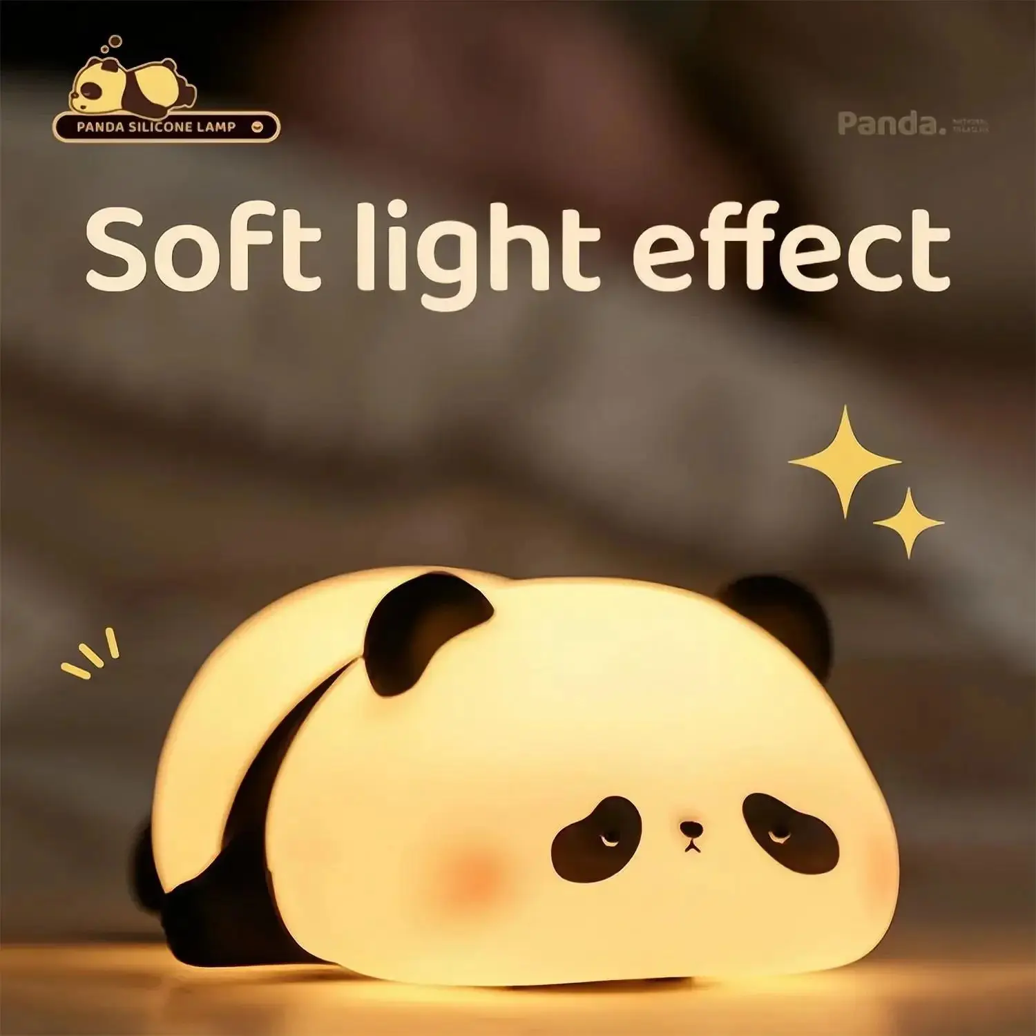 Panda Night Lights For Kids Cute Animal Silicone T..