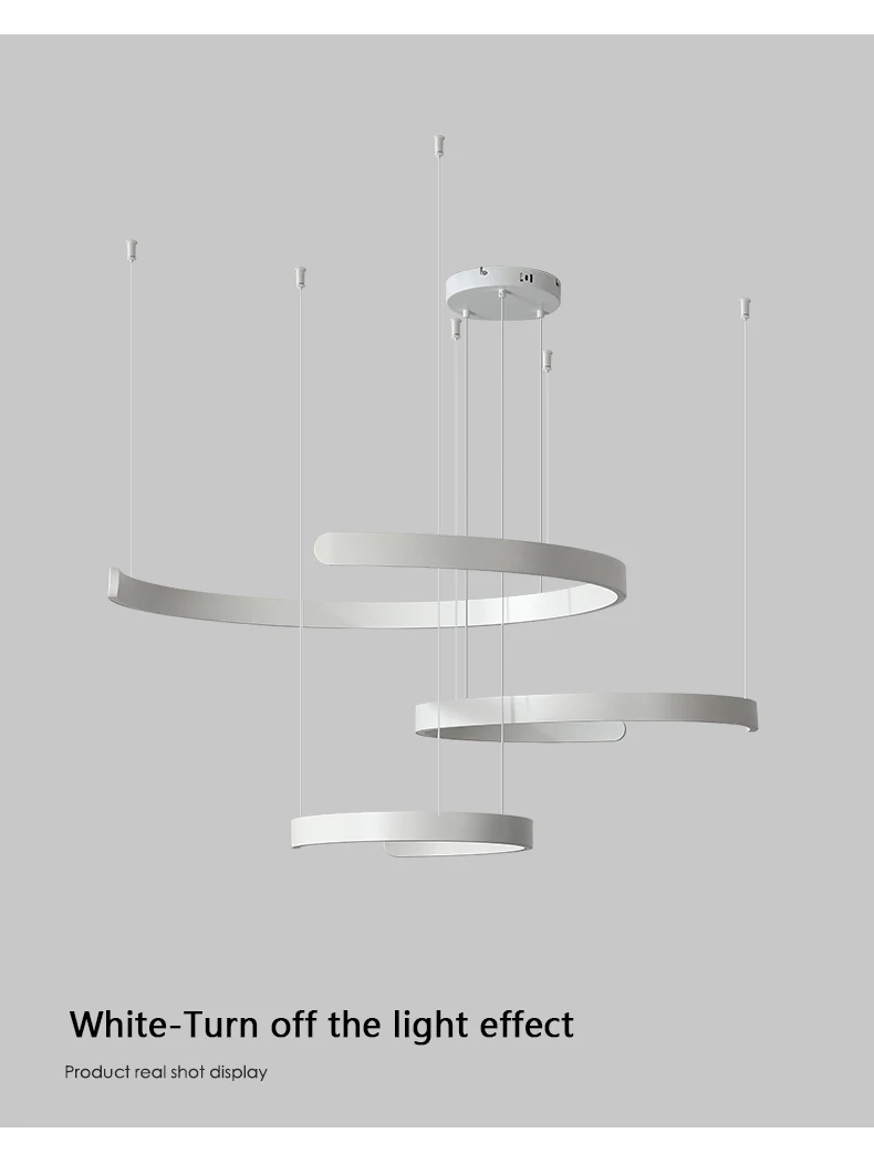 Modern Salon Design Ring Ceiling Chandelier image 27