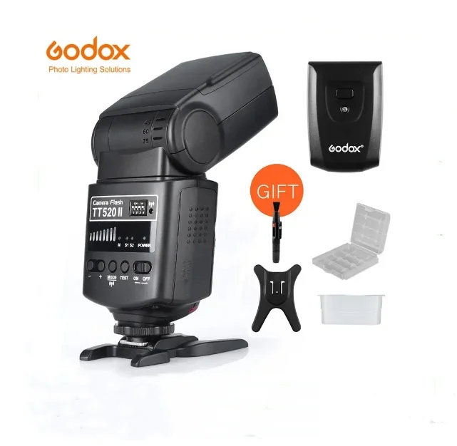 Fotocamera Godox Flash Tt520Ii Con Segnale Wireless 433Mhz Integrato Per Fotocamere Dslr Canon Nikon Pentax Olympus