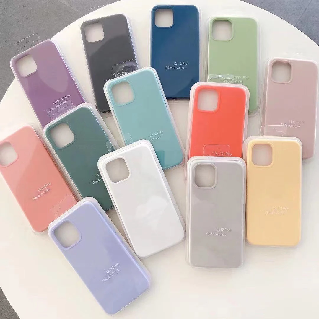 Luxury Candy Color Liquid Silicone Soft Matte Phone Case