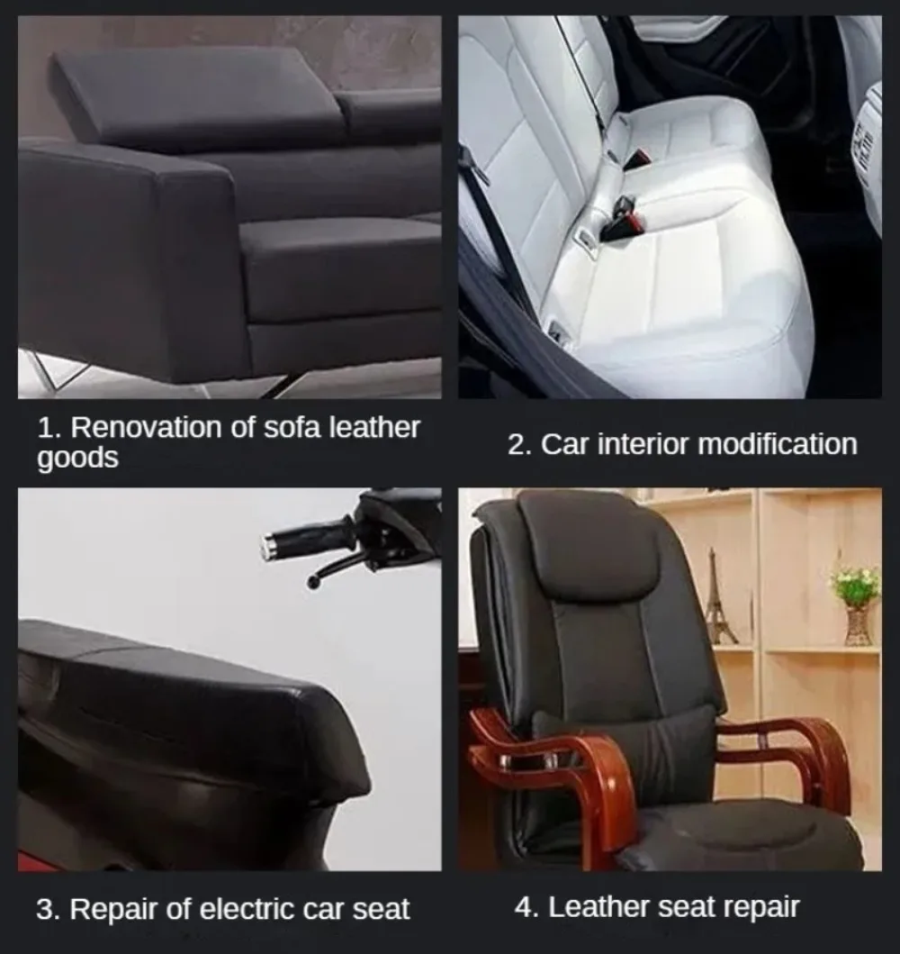 Leather Repair Tape Leather Repair Sticker Leather Patch Leather Repair Leather Repair Patch Leather Repair Material Self Adhesive Leather Sticker Black Duct Tape Leather Repair Subsidy Strong High Viscosity Battery Car Seat Cushion Car Leather Chair Sofa Repair Tape