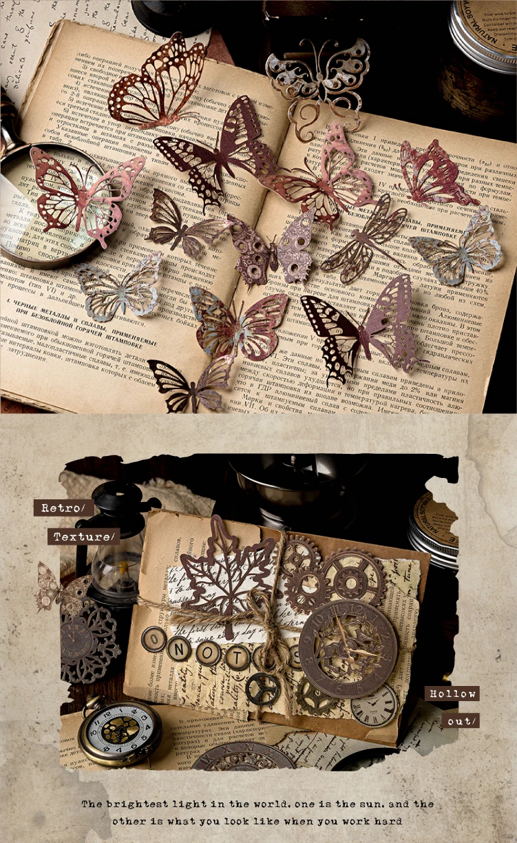 10 teile/paket Tuch muster aushöhlen aufkleber Materialien Collage Junk Journal DIY Scrapbooking Liefert Ästhetik Dekor Aufkleber – Detail 16