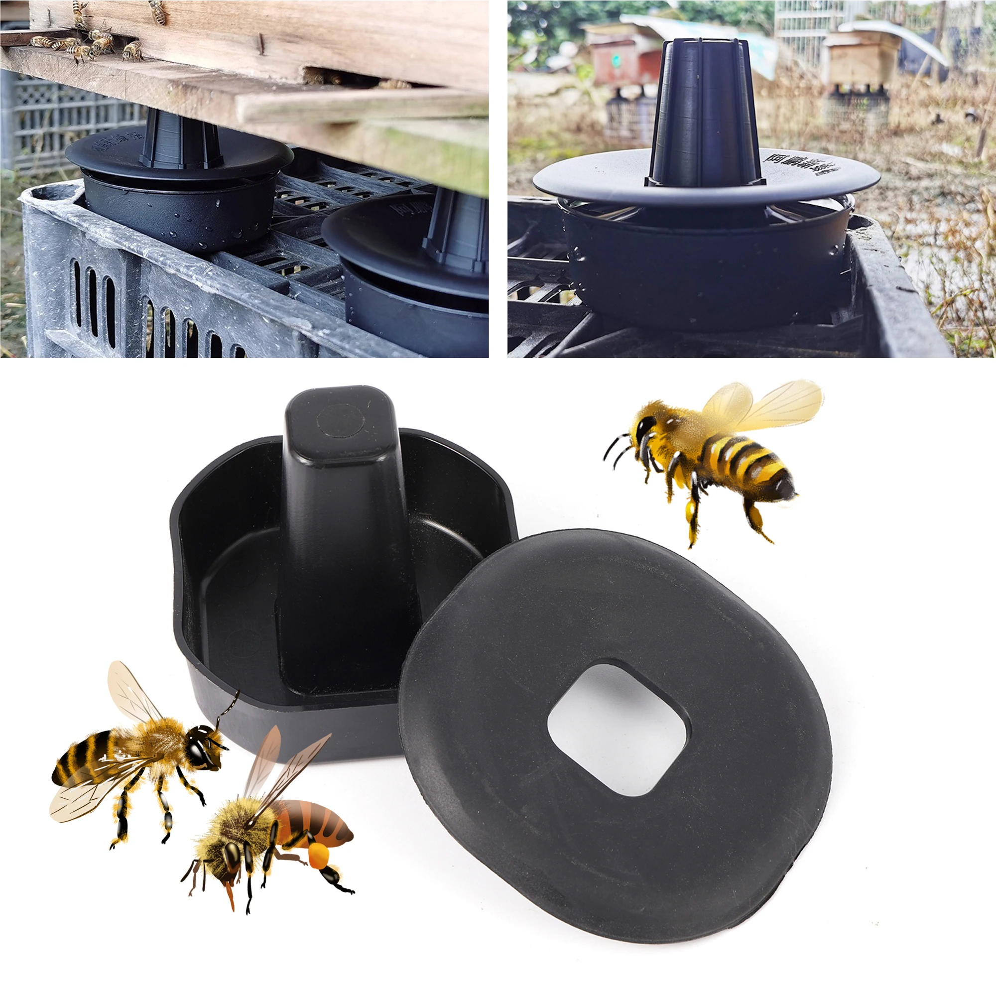 4Pcs Bee Hive Anti-ant Bracket Sink Base Tripod Heightened Waterproof Insect-proof Hive Feet Beehive Stand Beekeeping Tool