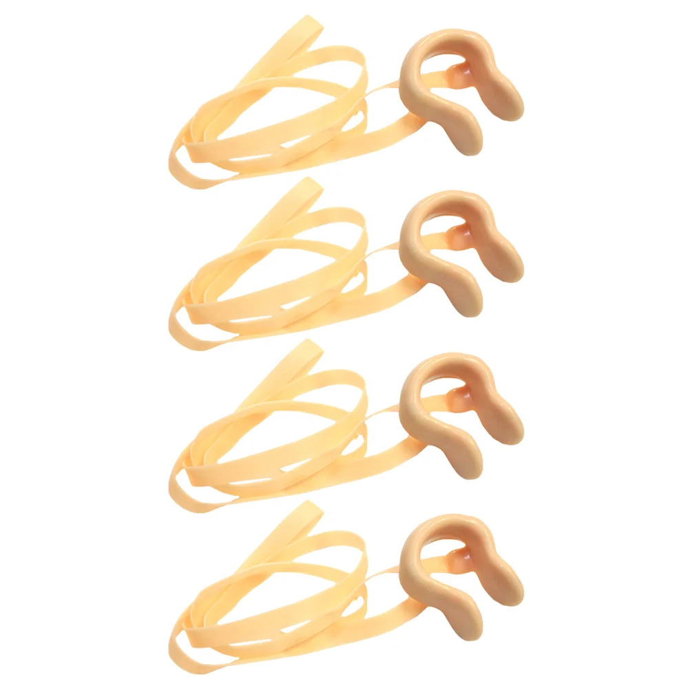 

4 Pcs Nose Clip with Cord Sturdy Clamps Swimming Clips Adult Toy Replaceable Professional Plugs Accessory Emulsion Child Toys