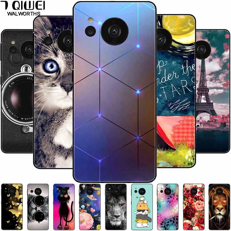 Elegant Black Lion Cats Silicone TPU Protective Case