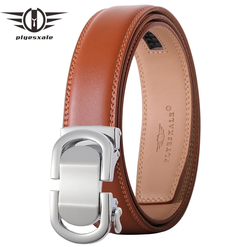 

Luxury Brand Brown Mens Belts Leather Ratchet Dress Belt With Automatic Sliding Buckle Big And Tall Men Belt Black Gray B657