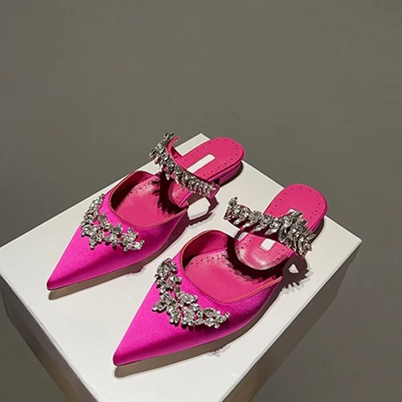 

Rhinestone Pointed Shoes Sandals Daily Women Slippers