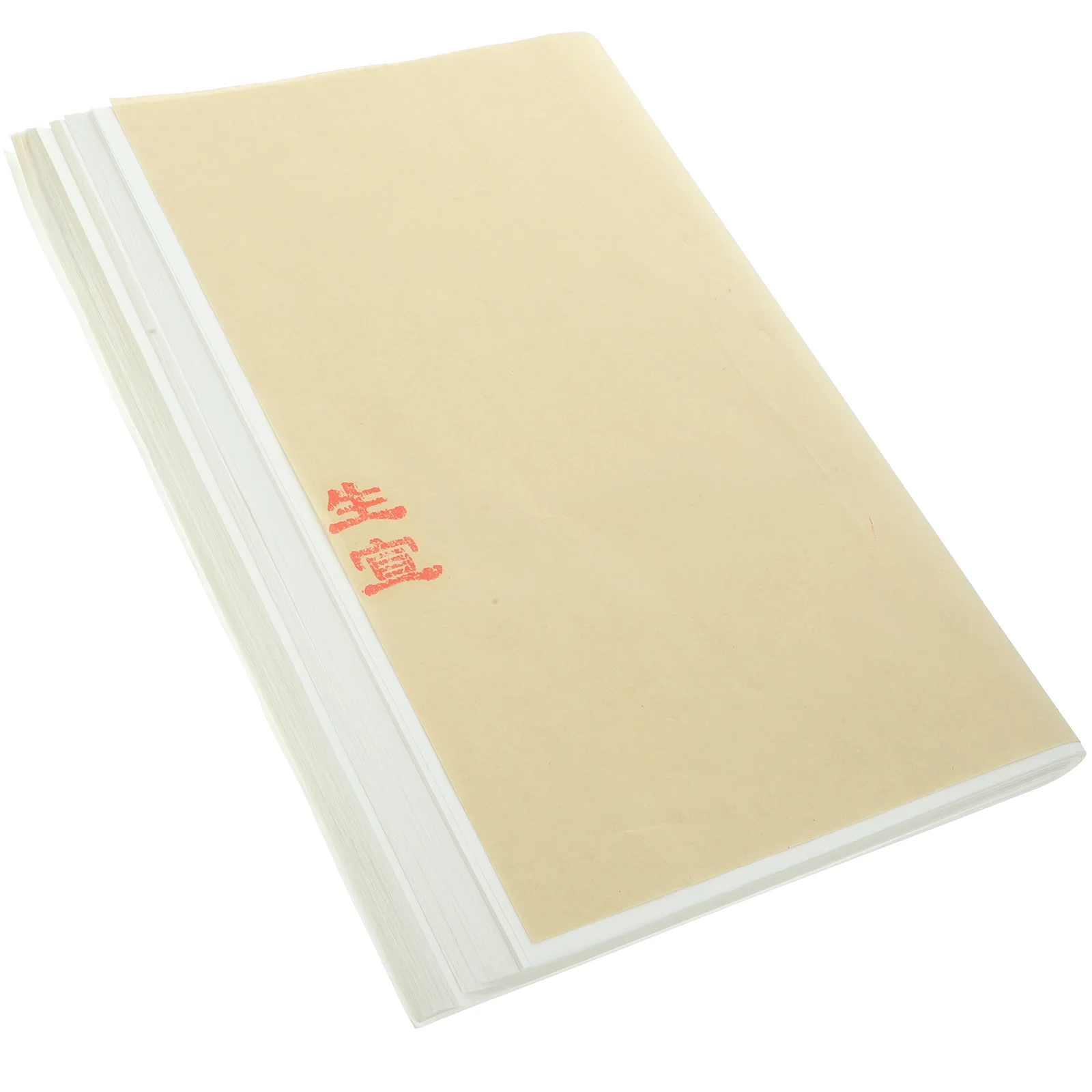 

100 Sheets Rice Paper Raw Cardboard Scrapbooking Calligraphy Practice for Decoupage White
