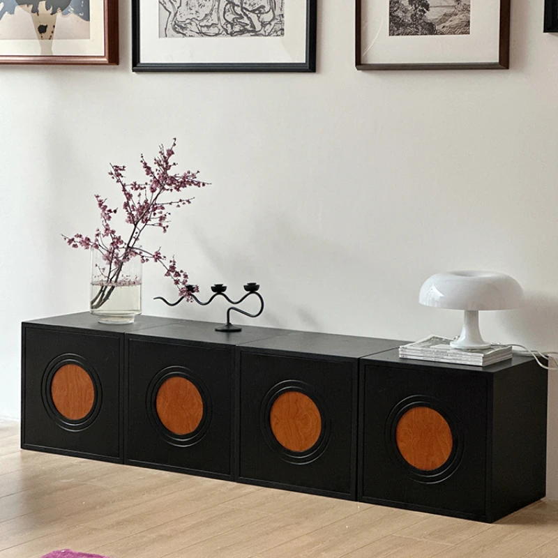 

French antique style TV , all solid wood module cabinet, card door cabinet, combination , living room smal
