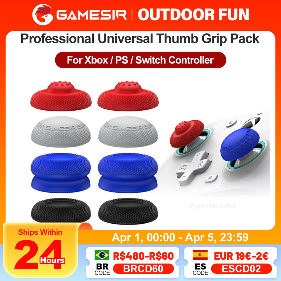 GameSir 8pcs Professional Universal Joysticks Thumb Grip Caps Pack For Cyclone 2 Kaleid Flux Nova Lite G7 SE Tarantula Pro G8