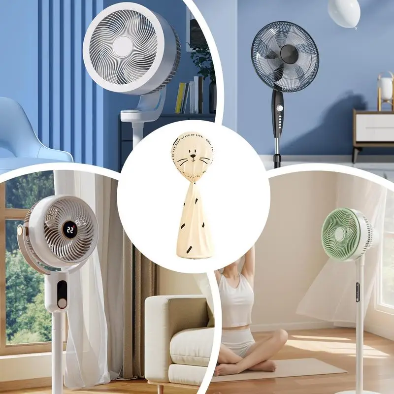 Universal Electric Fan Cover Dustproof Waterproof Household Floor Fan Covers Protective Washable Covers cartoon Home Accessory