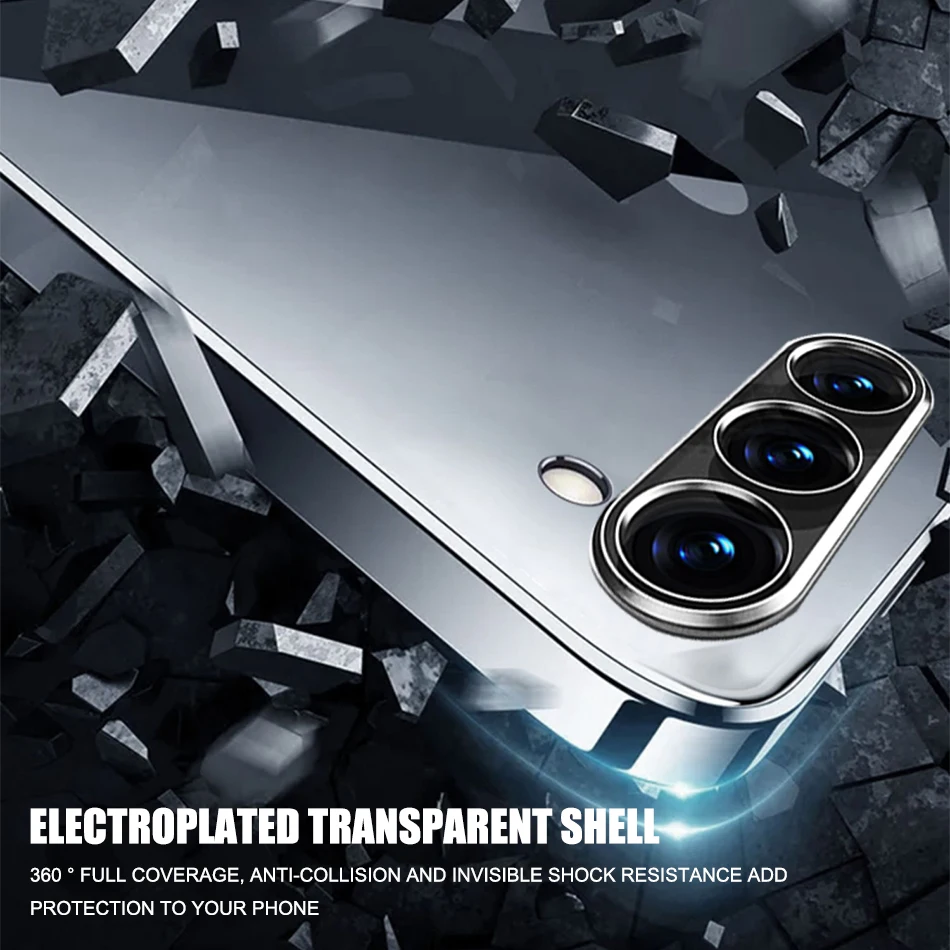 Clear Luxury Plating Bumper Shockproof TPU Phone Case