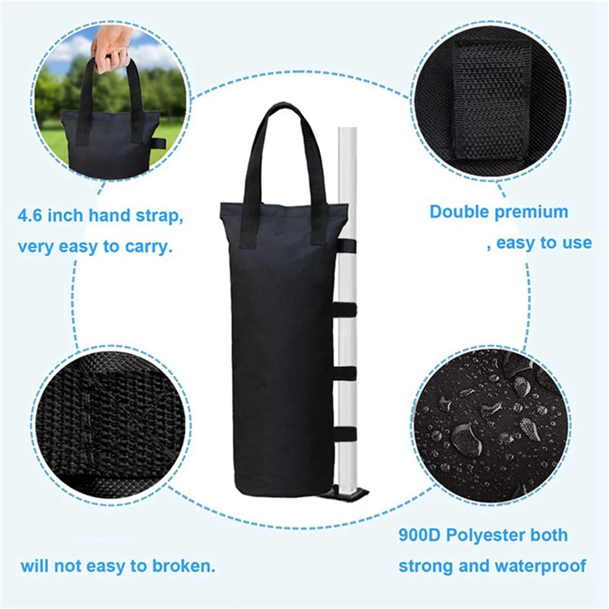 BAAU Gazebo Sand Bags Oxford Fabric Weighted Feet Bag Camping Equipment Outdoor Accessories for Tent Umbrella