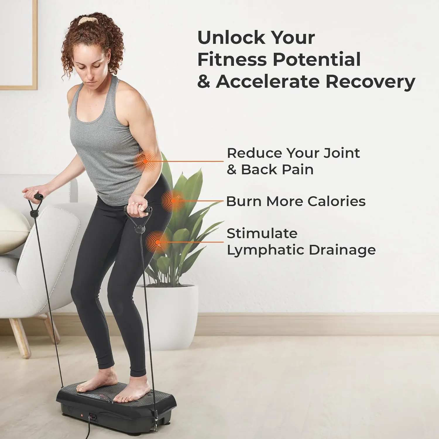 N 컴팩트 가정용 진동 플랫폼 피트니스 기계 개인 맞춤 운동 트레이너 체중 감량 근육 강화 칼로리 소모