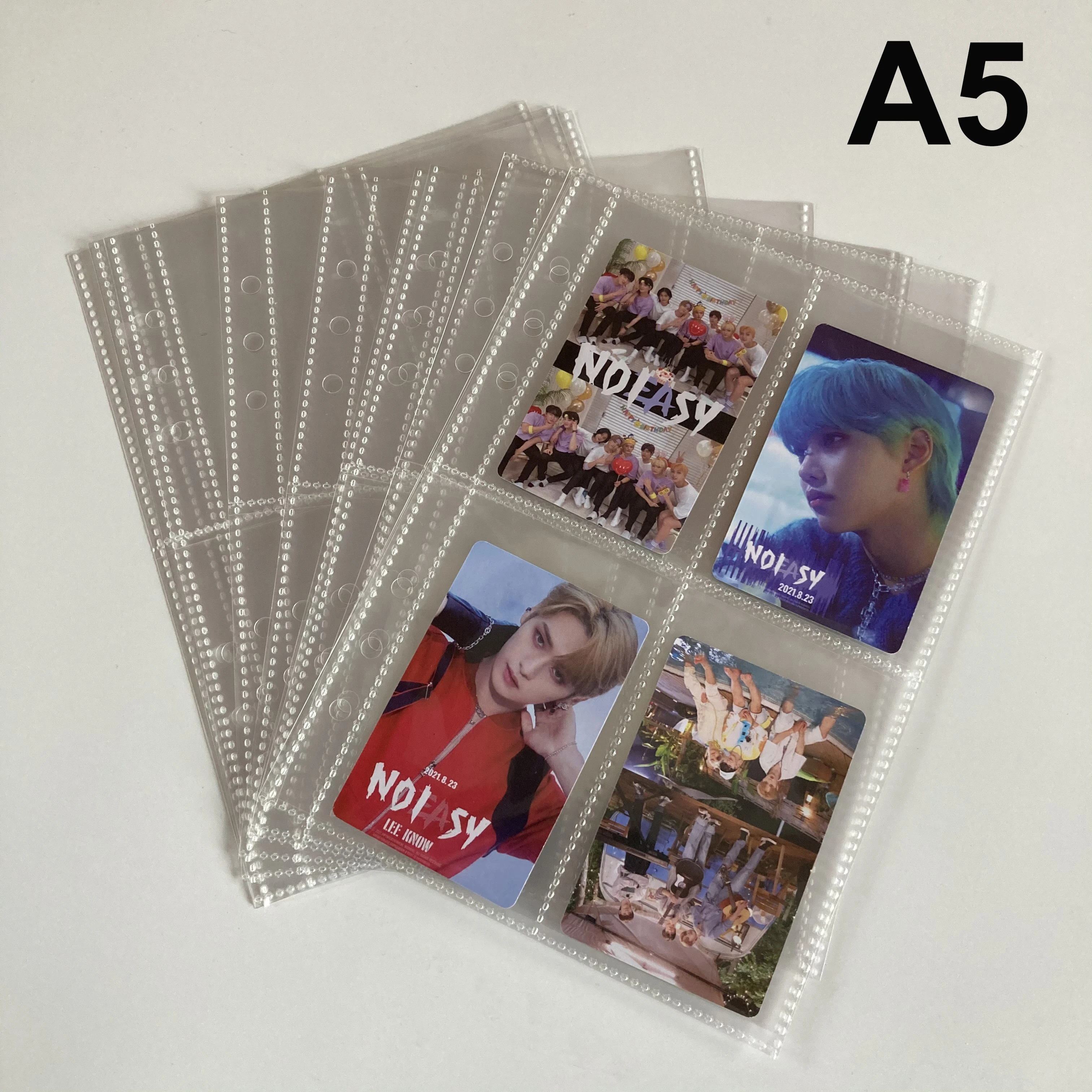 A5BinderSleevesDoubleSided124PocketsClearKpopPhotocard