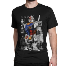 

Gundam Robot T Shirt Men Cotton Novelty T-Shirts Round Collar Anime Oversized Tee Shirt Short Sleeve Clothes Graphic Printed