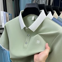 Designer marque mercerisé coton manches courtes polo shirt été nouveau style coréen Casual hommes t - shirt mode imprimé confortable respirant TOP 3