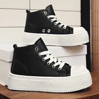 2025 New Men's Sneakers High Top Decked Shoes Thick Sole Increased Altitude Board Shoe Breathable Stylish Casual Trendy Shoes 1