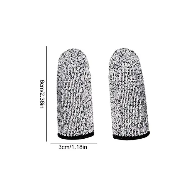 Cut Resistant Finger Cots Breathable Fingertip Protector 5-Grade Cut Protection 2X Fingertip Guards for Work Kitchen Garden 2