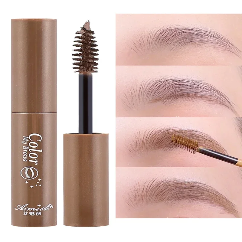 Waterproof Natural Liquid Dyeing Eyebrow Cream Long Lasting Black Brown
