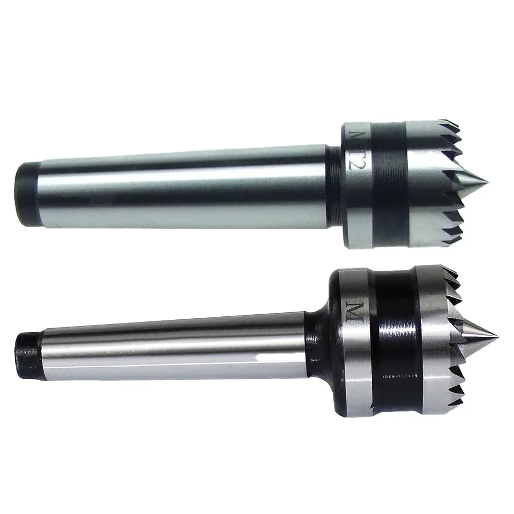 Crown Multi-tooth Woodworking Lathe Drive Center Spindle MT1or MT2 With Spring Loaded Point Woodturing CNC Metalworking Tools