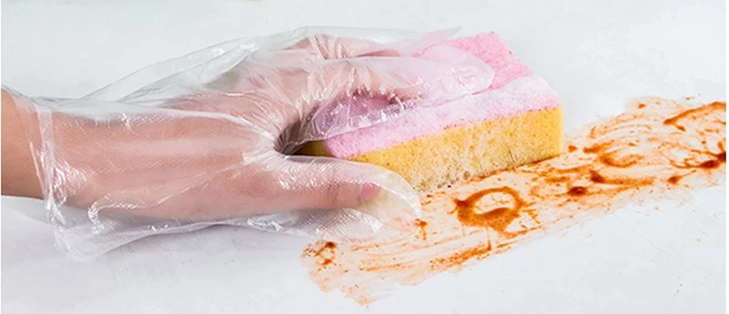 Description Picture 3 of itemClear Disposable Gloves Transparent Plastic Gloves Latex Free Food Prep Safe Gloves for Cooking Cleaning BBQ Kitchen Things