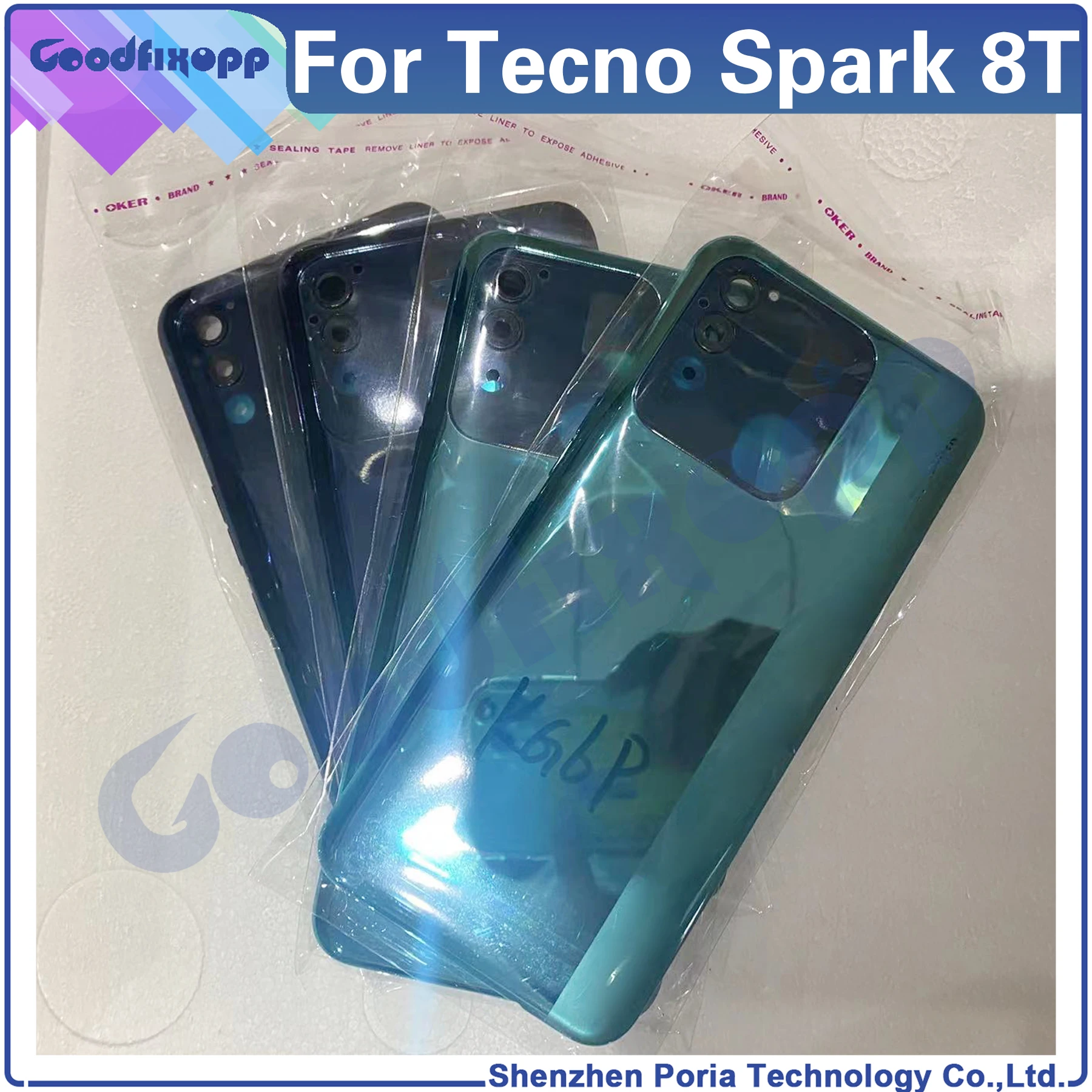 

6,6 дюйма для Tecno Spark 8T KG6p задняя крышка корпуса чехол задняя крышка для Spark8T замена крышки аккумулятора