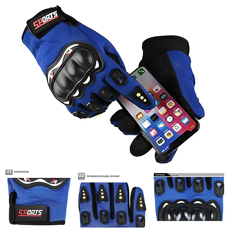 Outdoor Hiking Gloves Breathable Full Finger Racing Hard Shell Gloves Shock-absorbing Riding Off-road Motorcycle Gloves