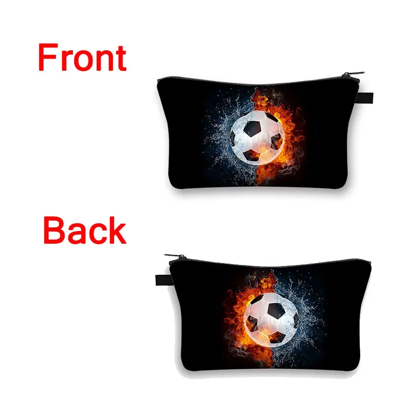 Fashion Football Hot Blooded Toiletry kits Girls Makeup Bag Portable Travel Cosmetic Bags For Young Boys And Girls Organizer 3