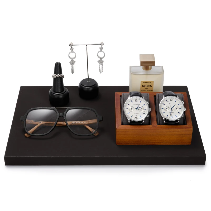 Wood Watch Display Case Mens Watch Holder Stand Accessory