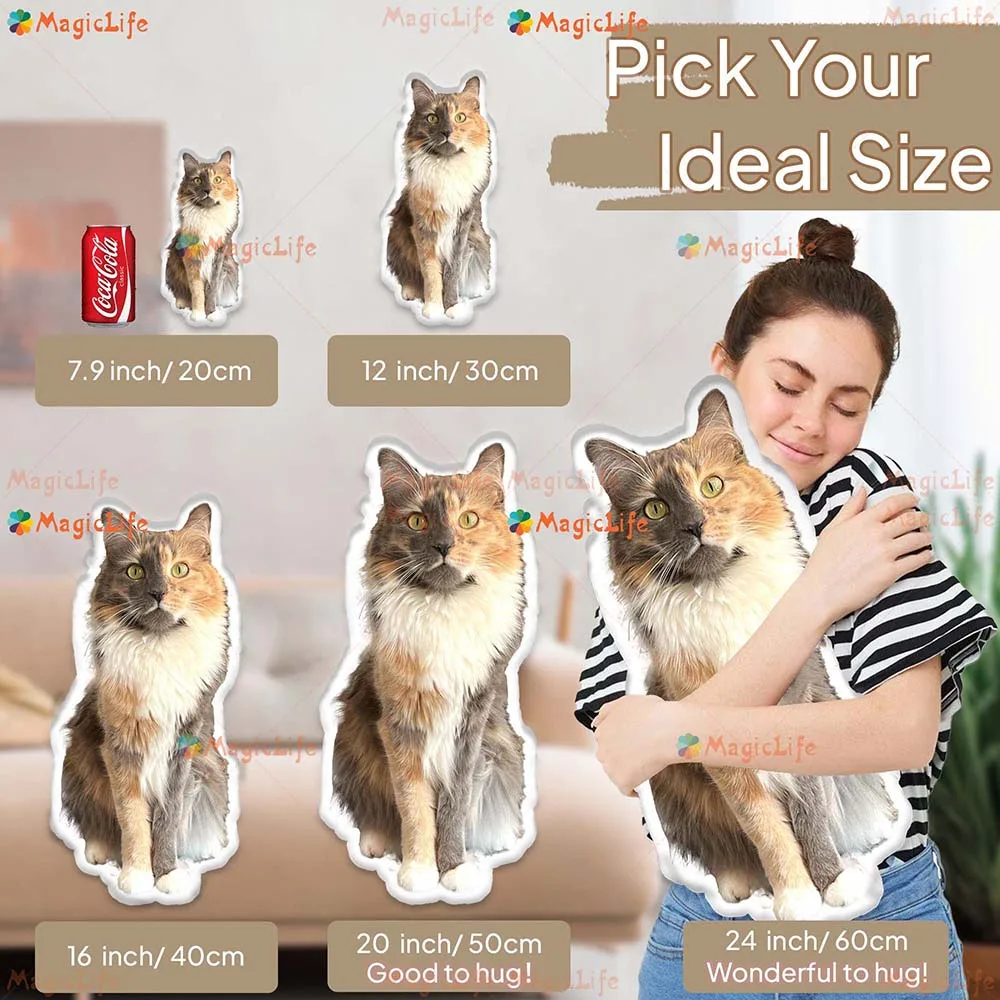 Custom 3D Pet Animals Pillow from Photo,Personalized Dog/Cat Shaped Throw Pillow,Double Printed Pet Pillow, Pet Memorial Gift 6