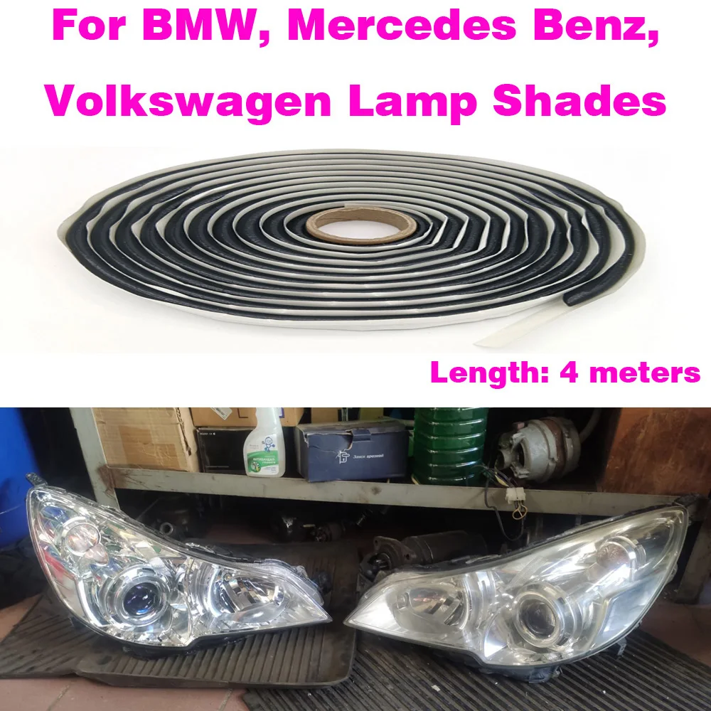 4m Headlamp Glue Black Butyl Rubber Glue Headlight Sealant Retrofit