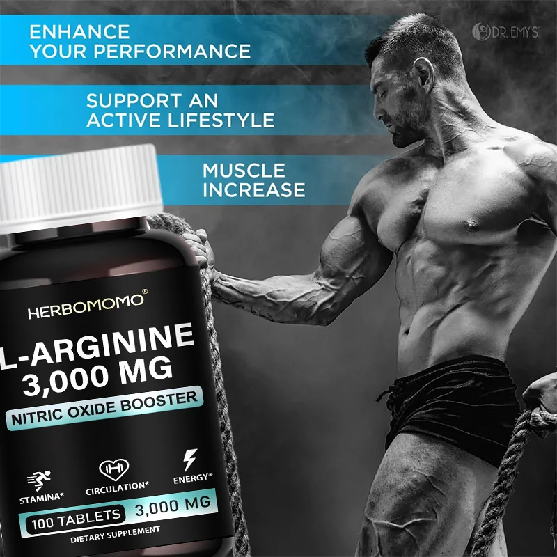 L-Arginine Supplement for Me Nitric Oxide Precursor Improve Endurance Performance & Energy