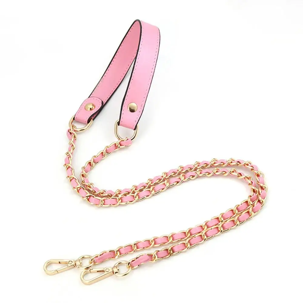 120cm Metal Bag Chains DIY Detachable Replacement Purse Belts Fashion PU Leather Straps for Handbags Shoulder Chain Accessories