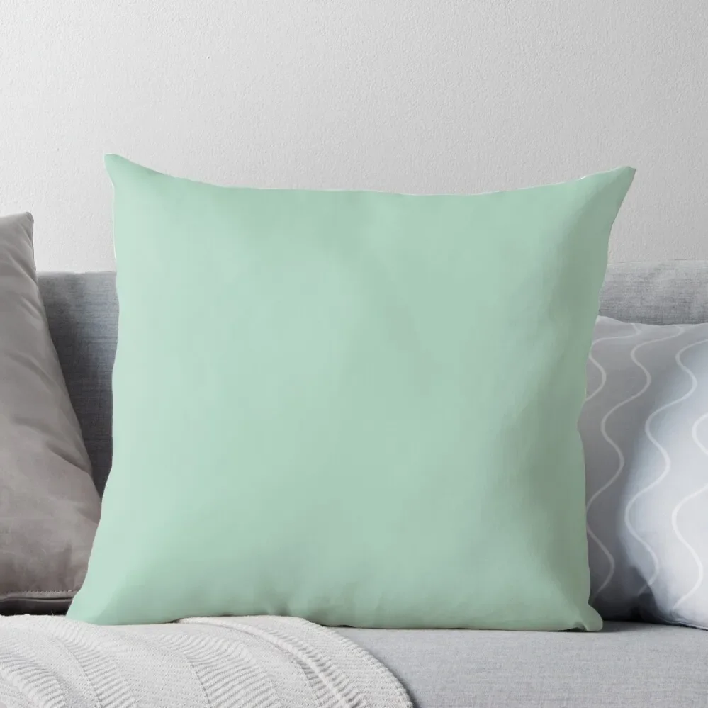 

preppy summer solid color aqua blue mint green Throw Pillow Sofa Cushion Cover autumn pillowcase