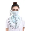 UV Protection Mask Flower Pattern Ear Hanging Sunscreen Mask UV Protection Neck Wrap Cover Bandana Scarf Women Sun Blocking Mask 4