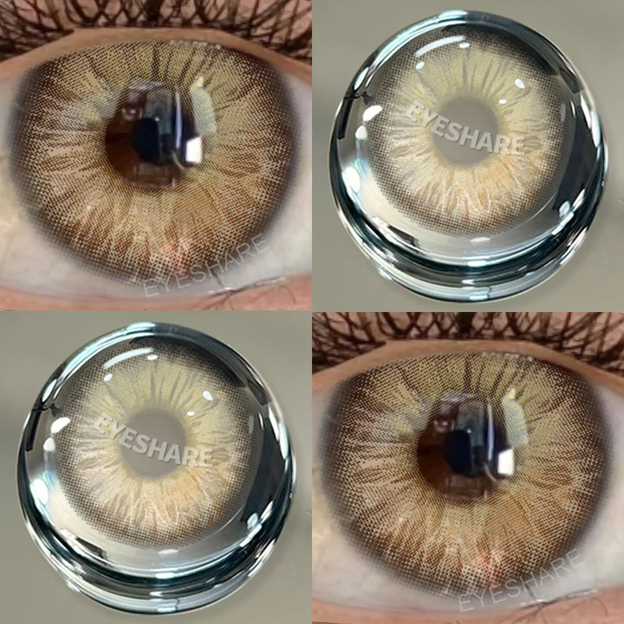 Radiant Gray Cosmetic Contact Lenses - Enhance Your Natural Eye Color