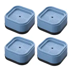 Heavy Duty Adjustable Furniture Risers - Nonslip, Stackable Lifter Set of 4 (4pcs - Blue)