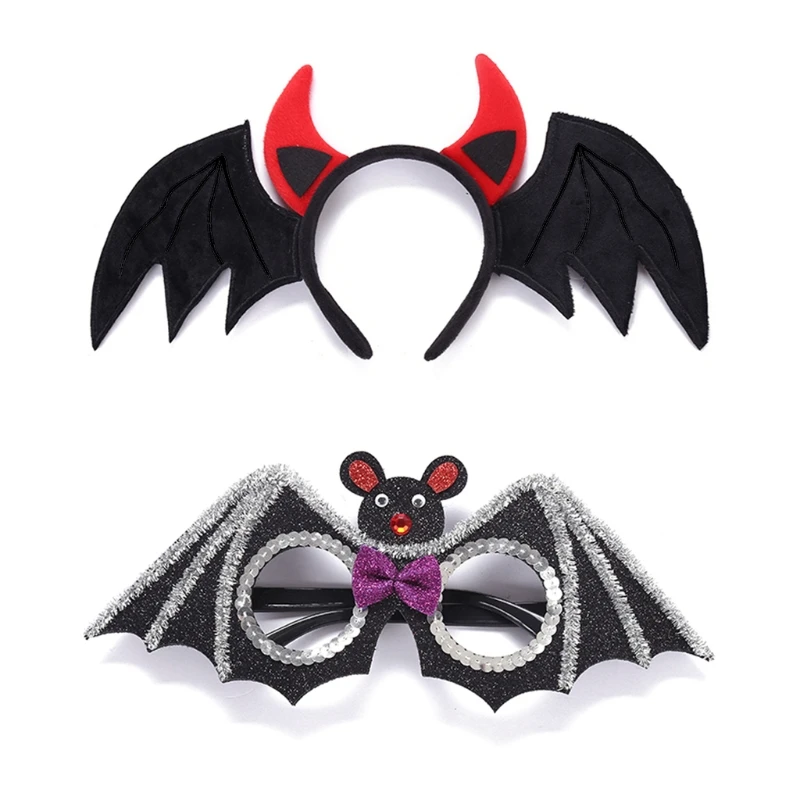 

Bat Shaped Headband/Mask Halloween Party Scary Hair Hoops Girs Headwear