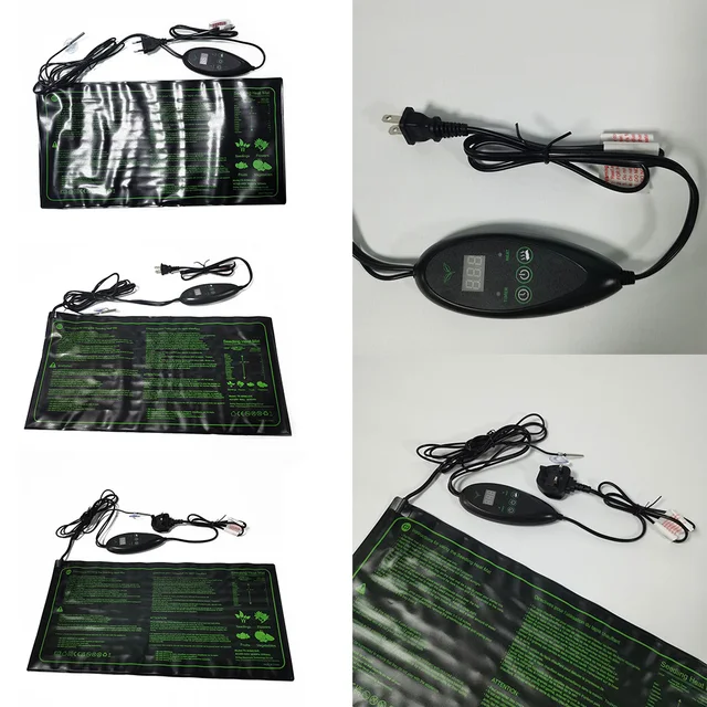 20*10 Hüvelykes Palánta Fűtőszőnyeg Termosztát Fűtött Vízálló Hőszőnyeggel Növények Növekedése Hidroponikus Óvoda Kerti Készletek - Image 5