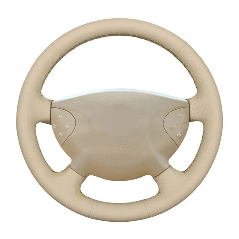Juste De Volant De Voiture Cousue À La Main En Cuir Artificiel Beige, Pour Mercedes Benz Classe E W211 Classe G W463 2002-2006 2007