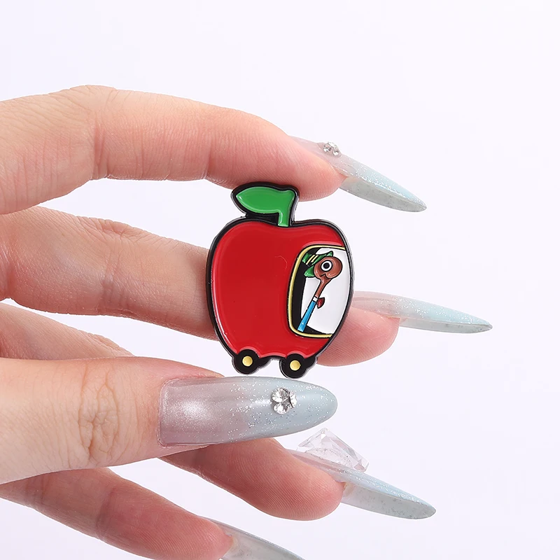 Richard Scarry Lowly Worm Enamel Pin Badge - Retro Cartoon Character Collectible