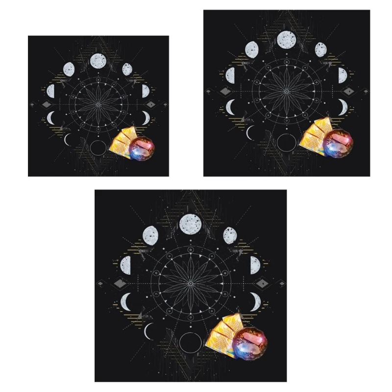 Tarot Tablecloth Divinations Tapestry Moon Phases Astrologys Tablecloth Decor deviant moon tarot borderless edition аномальной луны таро