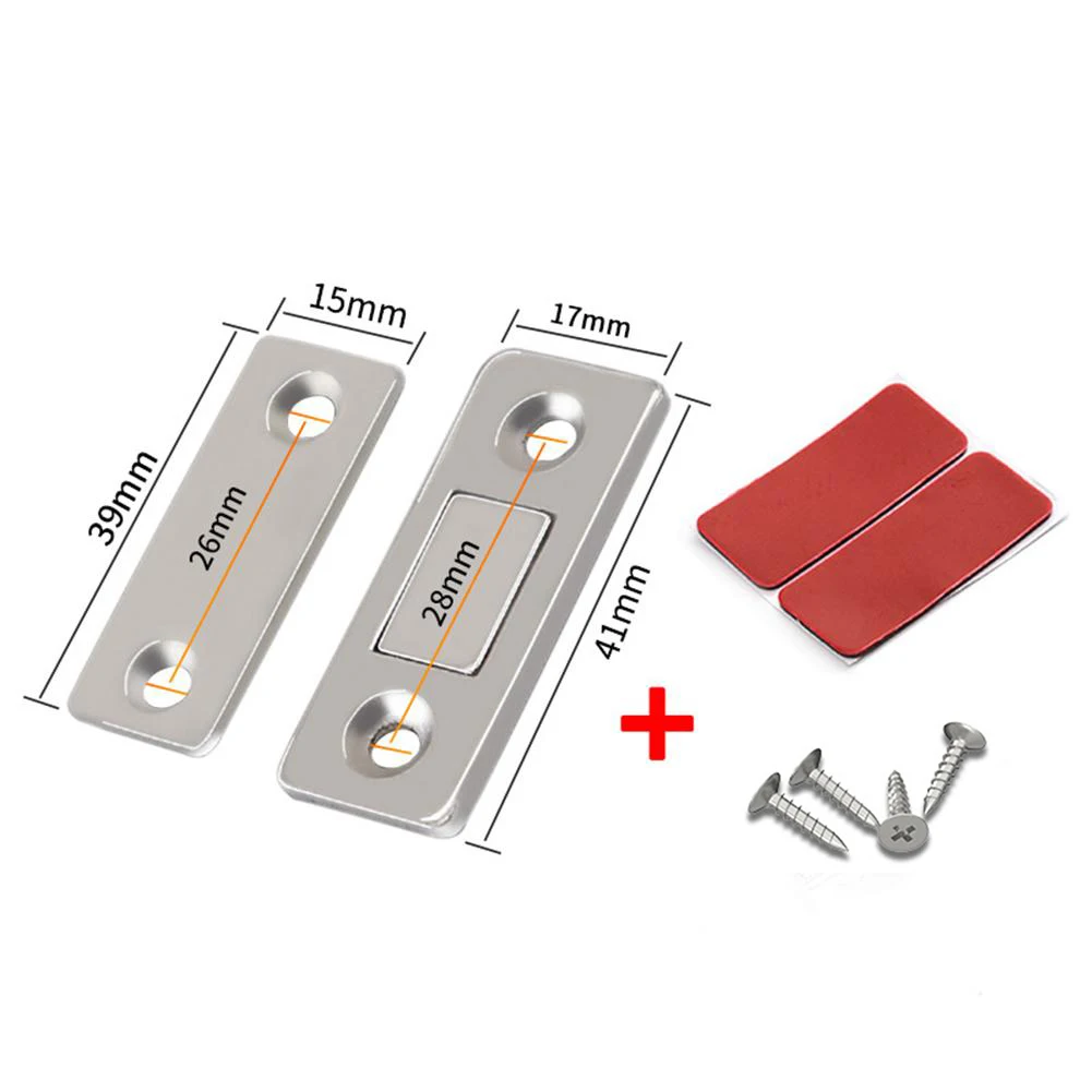1pcs Magnetic Cabinet Catches Anti-Rust Magnet Door Stops Hidden-Door Closer With Screw Closet Home Furniture Hardware Tools