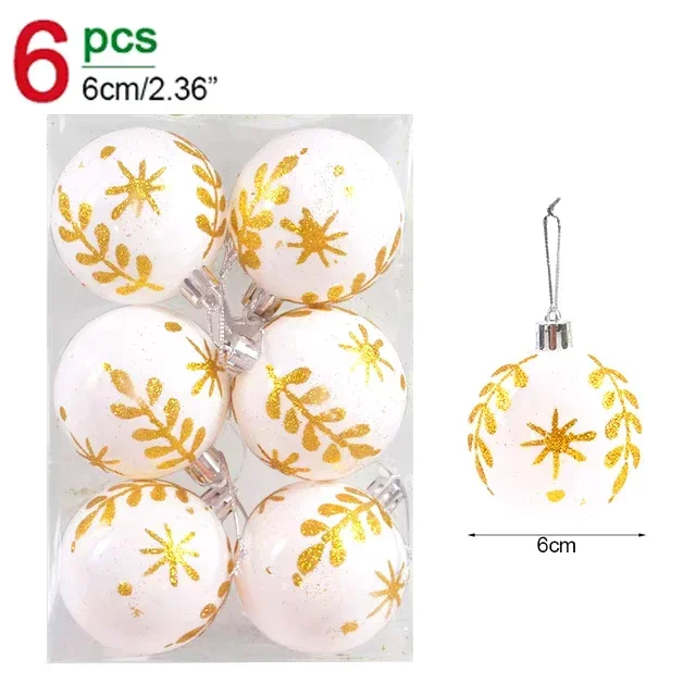 30/6 piezas de adornos de bolas de Navidad para colgar en el árbol de Navidad, decoraciones para fiestas de Navidad para el hogar, regalo de Navidad y Año Nuevo 2025