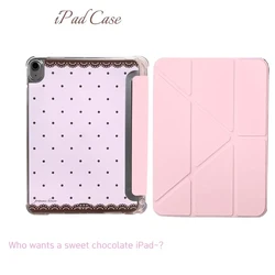 French Sweet Pink Chocolate Soft Shockproof iPad Case with Pencil Slot - IPadAir3 10.5in (A)