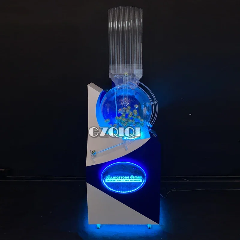 made lottery machine by air mixing with LED lights roulette wheel