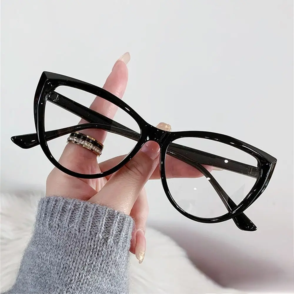 PC transparenten Rahmen Anti-UV-blaue Strahlen Brille ultraleichte Vision Pflege flachen Spiegel Brillen PC Computer Brille Frauen Mädchen – Detail 14