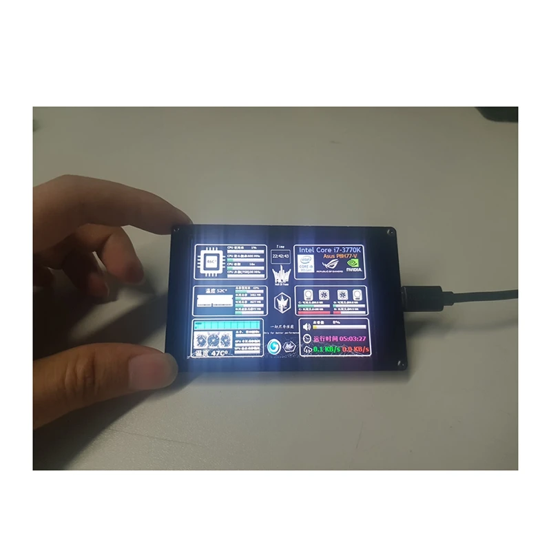 3.5 ġ AIDA64  ÷ + Ȳġ  ̺  C + 귡Ŷ ŰƮ IPS LCD 320X480 USB ǻ  ȭ